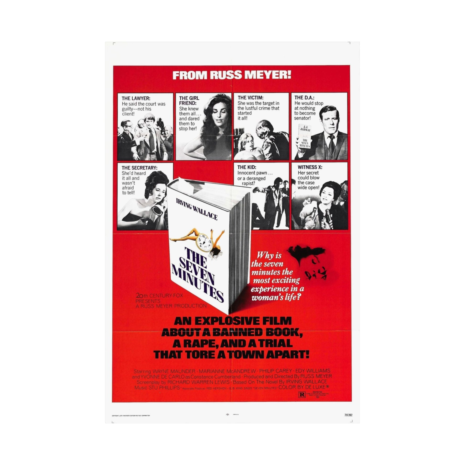 THE SEVEN MINUTES 1971 - Paper Movie Poster-The Sticker Space