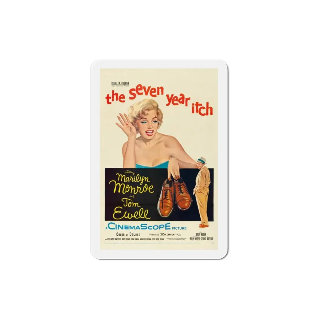 The Seven Year Itch 1955 Movie Poster Refrigerator Magnet 3 Inch - The Sticker Space