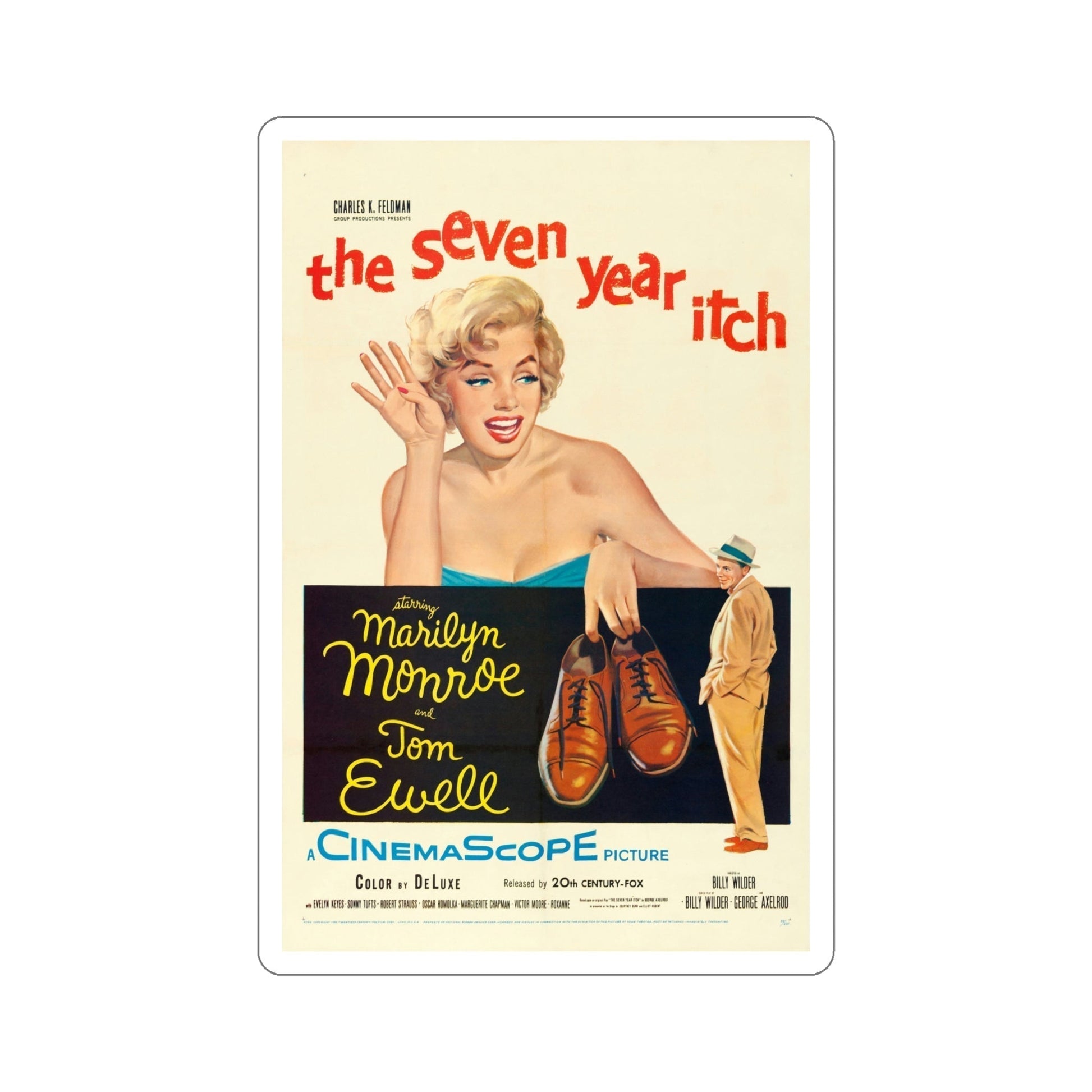 The Seven Year Itch 1955 Movie Poster STICKER Vinyl Die-Cut Decal-5 Inch-The Sticker Space