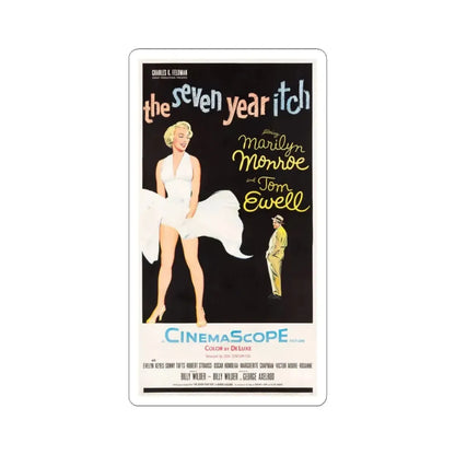 The Seven Year Itch 1955 v2 Movie Poster - STICKER Vinyl Kiss-Cut Decal 3 Inch White - The Sticker Space