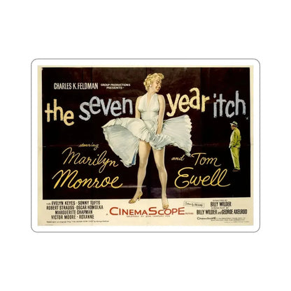The Seven Year Itch 1955 v4 Movie Poster STICKER Vinyl Die-Cut Decal 4 Inch - The Sticker Space