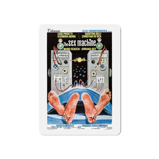 THE SEX MACHINE 1975 Movie Poster - Refrigerator Magnet 6 Inch Die-Cut - The Sticker Space