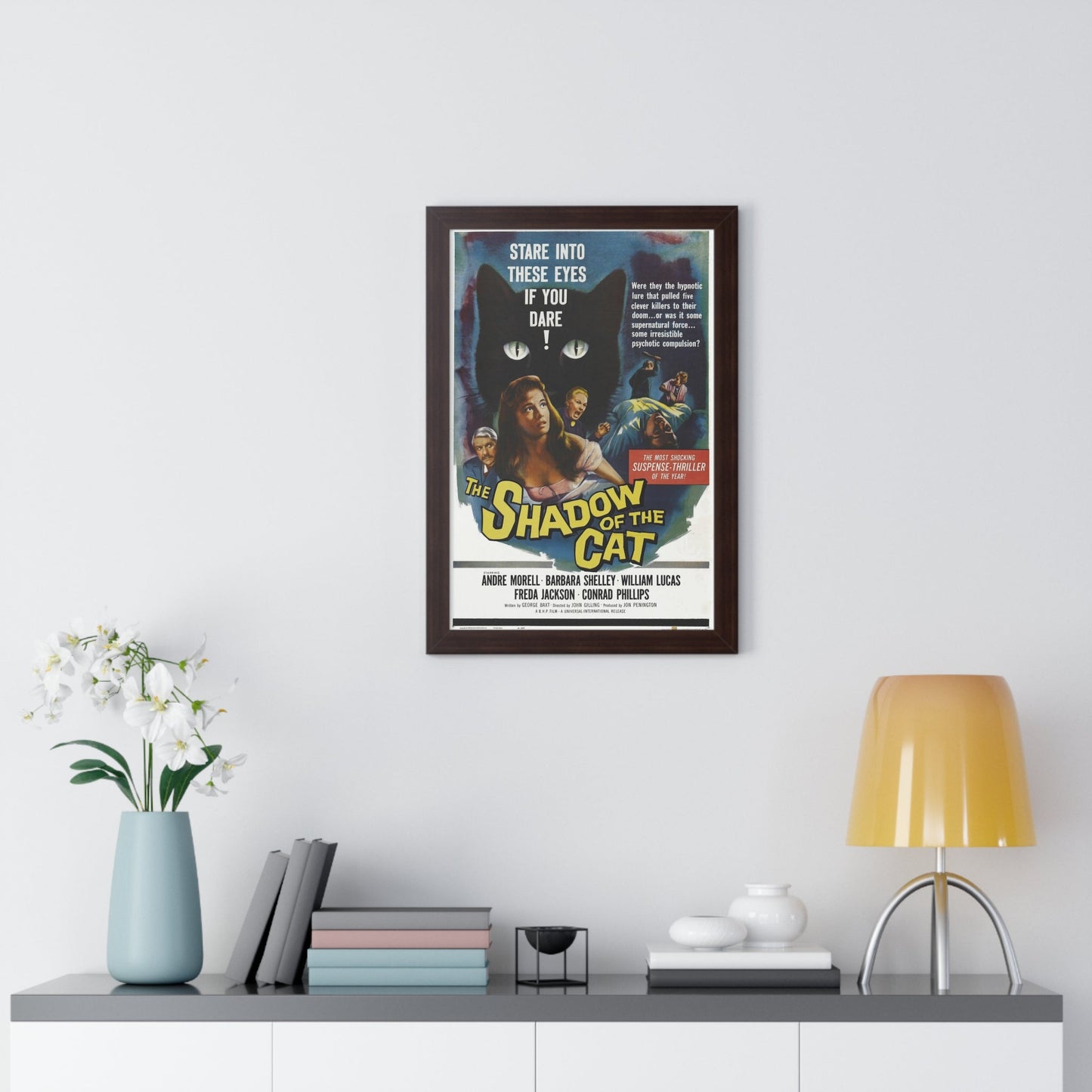 THE SHADOW OF THE CAT 1961 - Framed Movie Poster-The Sticker Space