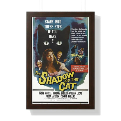 THE SHADOW OF THE CAT 1961 - Framed Movie Poster 16″ x 24″ Walnut - The Sticker Space