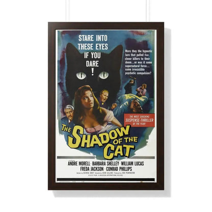 THE SHADOW OF THE CAT 1961 - Framed Movie Poster 20" x 30" Walnut - The Sticker Space