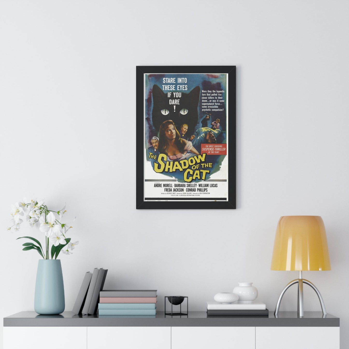 THE SHADOW OF THE CAT 1961 - Framed Movie Poster-The Sticker Space