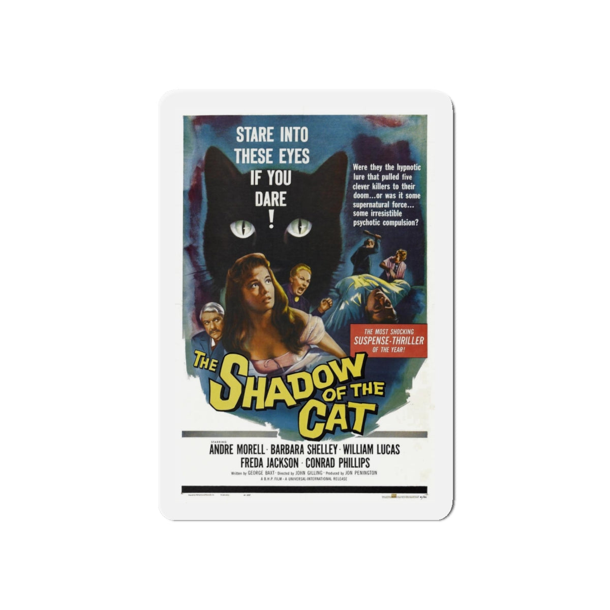 THE SHADOW OF THE CAT 1961 Movie Poster - Refrigerator Magnet