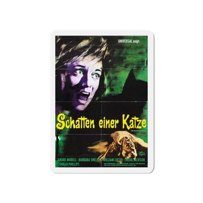 THE SHADOW OF THE CAT (GERMAN) 1961 Movie Poster - Refrigerator Magnet 5 Inch - The Sticker Space