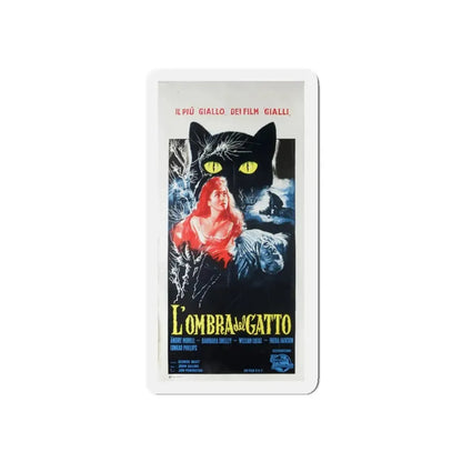 THE SHADOW OF THE CAT (ITALIAN) 1961 Movie Poster - Refrigerator Magnet 5 Inch - The Sticker Space