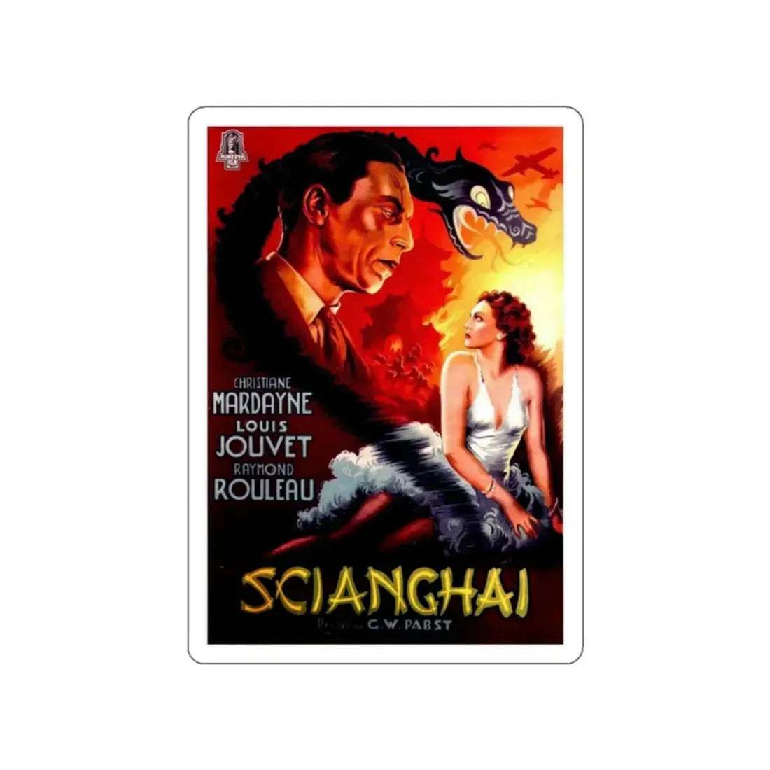 THE SHANGHAI DRAMA (ITALIAN) 1938 Movie Poster STICKER Vinyl Die-Cut Decal 2 Inch - The Sticker Space