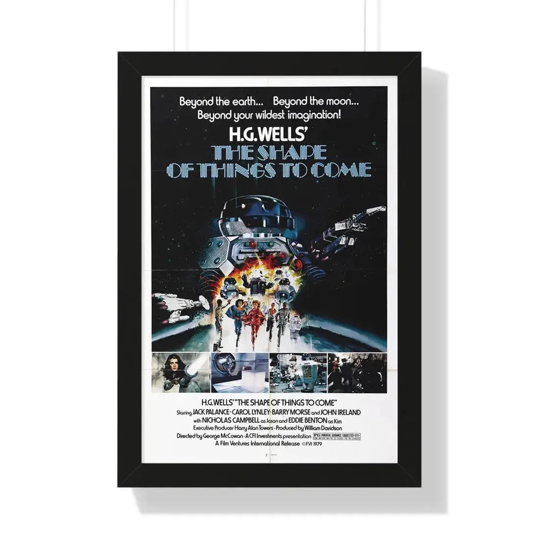 THE SHAPE OF THINGS TO COME 1979 - Framed Movie Poster 16″ x 24″ Black - The Sticker Space