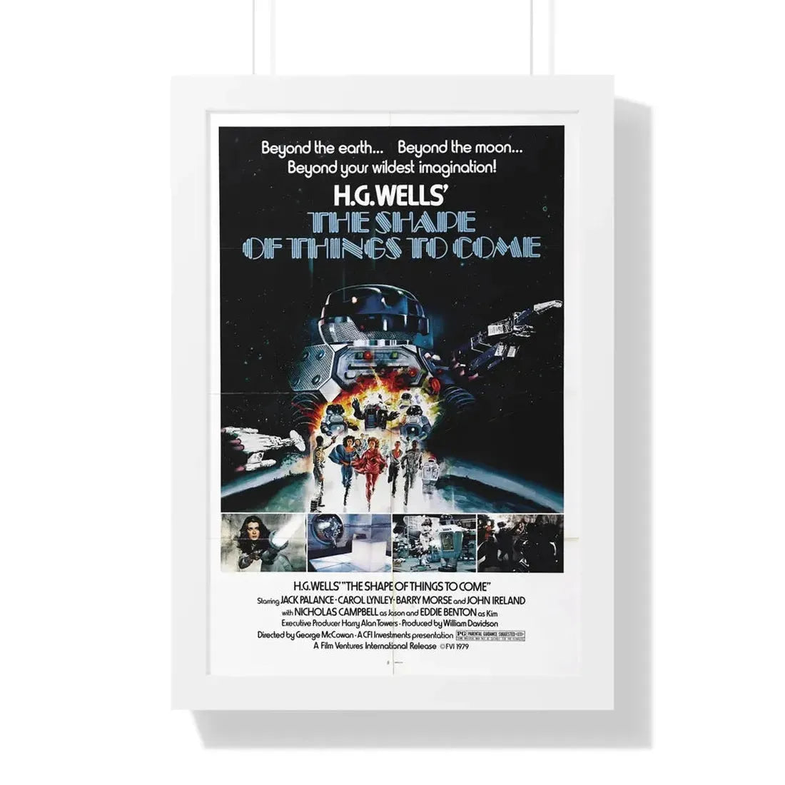 THE SHAPE OF THINGS TO COME 1979 - Framed Movie Poster 16″ x 24″ White - The Sticker Space