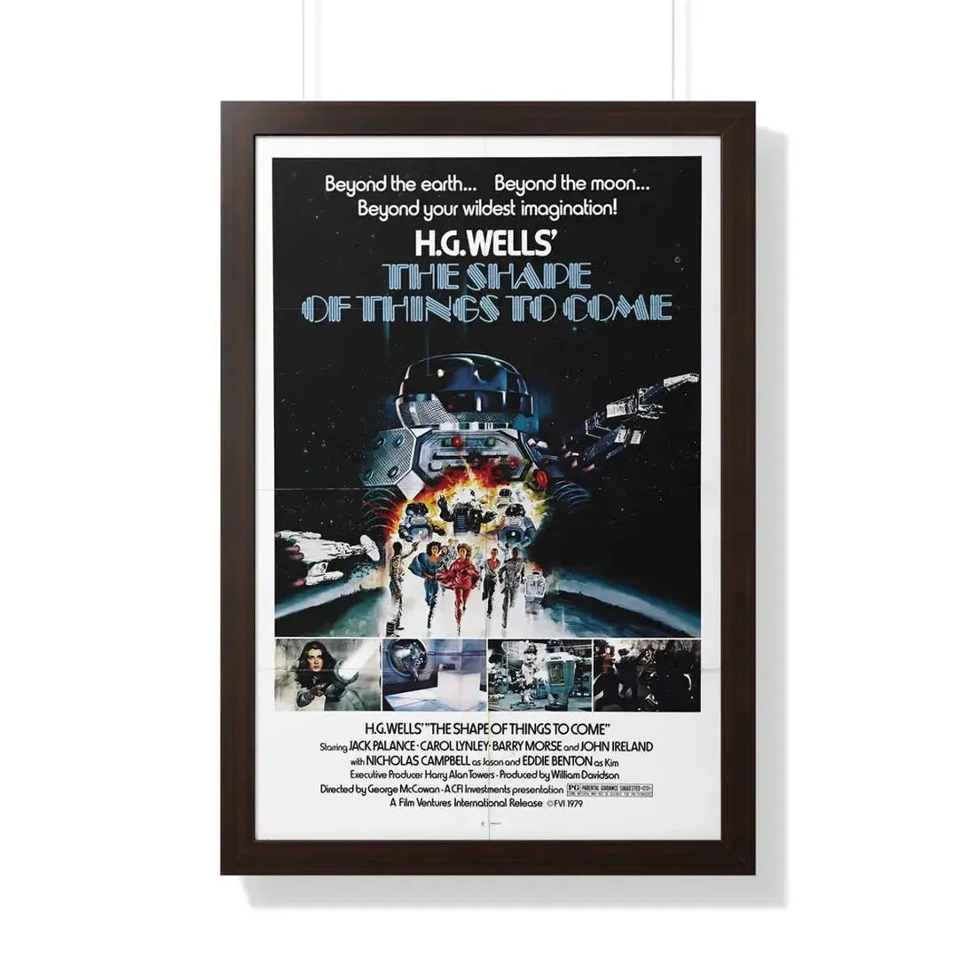 THE SHAPE OF THINGS TO COME 1979 - Framed Movie Poster 20" x 30" Walnut - The Sticker Space