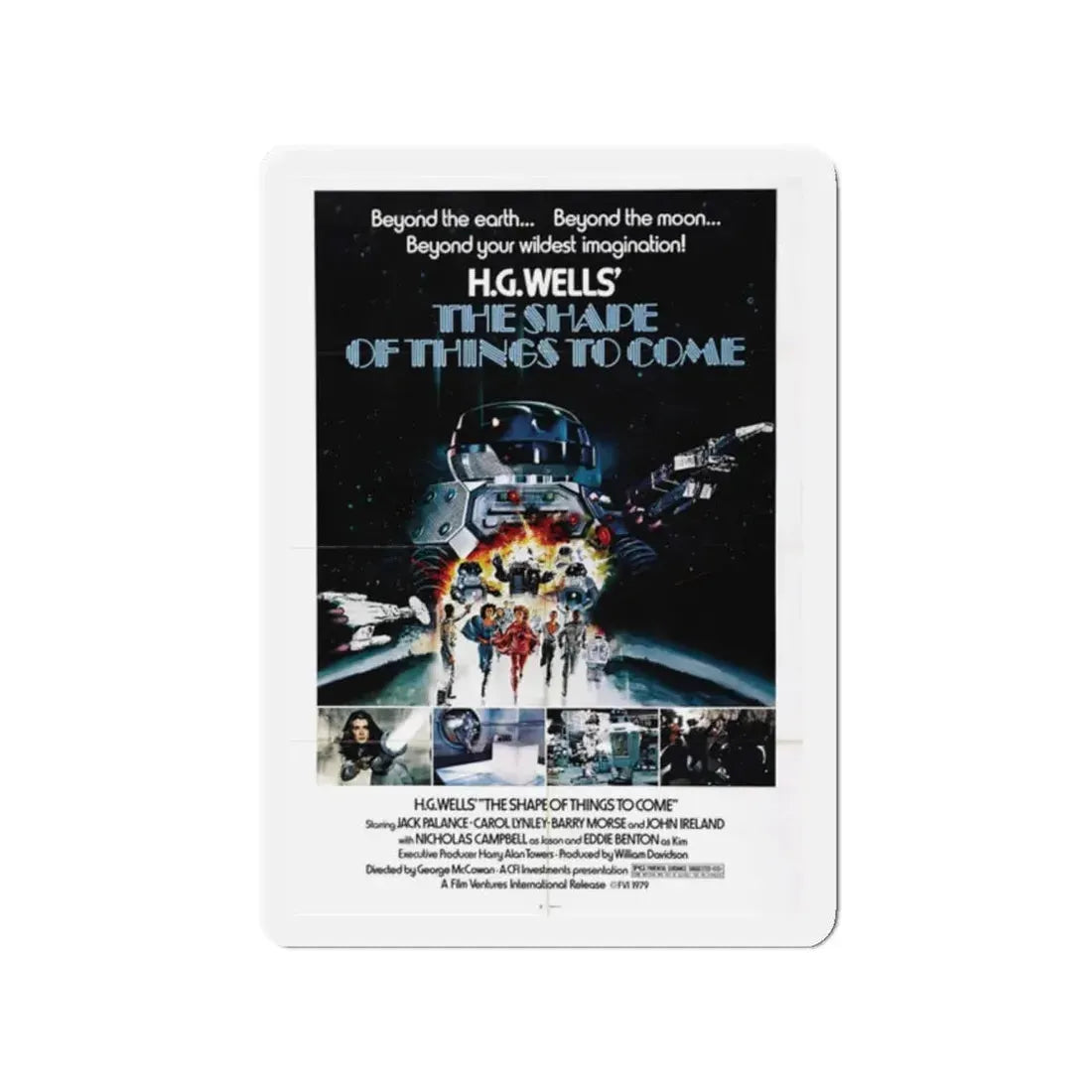 THE SHAPE OF THINGS TO COME 1979 Movie Poster - Refrigerator Magnet 2 Inch - The Sticker Space