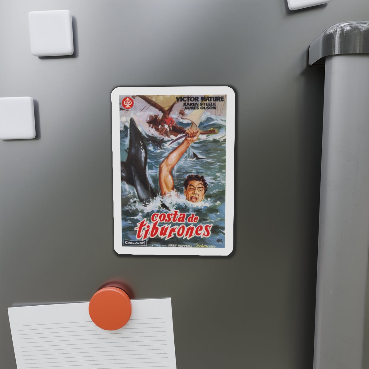 THE SHARKFIGHTERS 1956 Movie Poster - Refrigerator Magnet