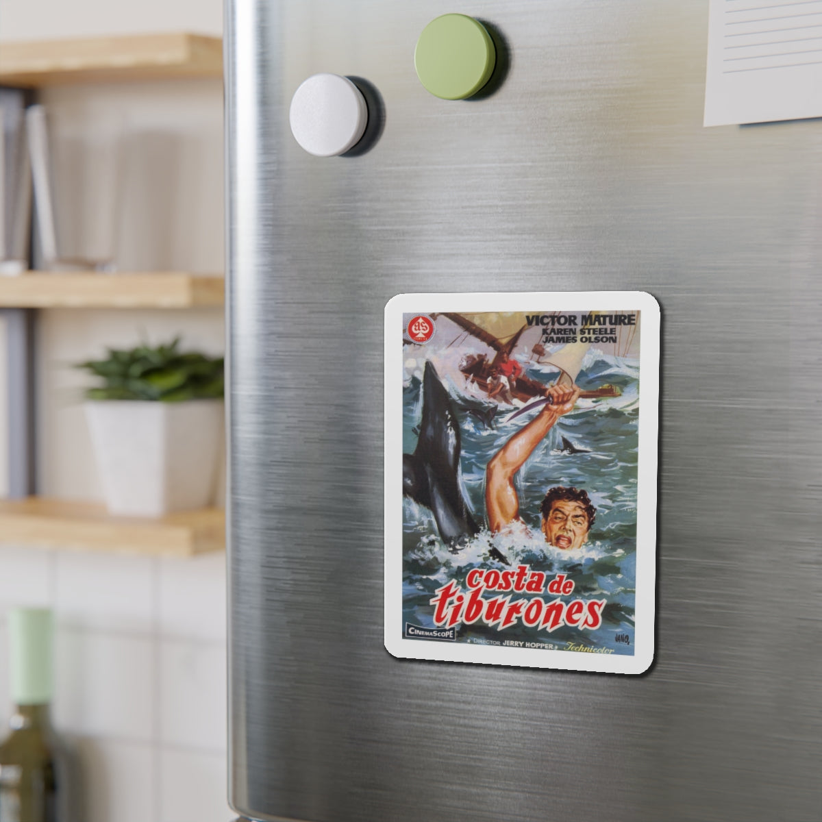 THE SHARKFIGHTERS 1956 Movie Poster - Refrigerator Magnet