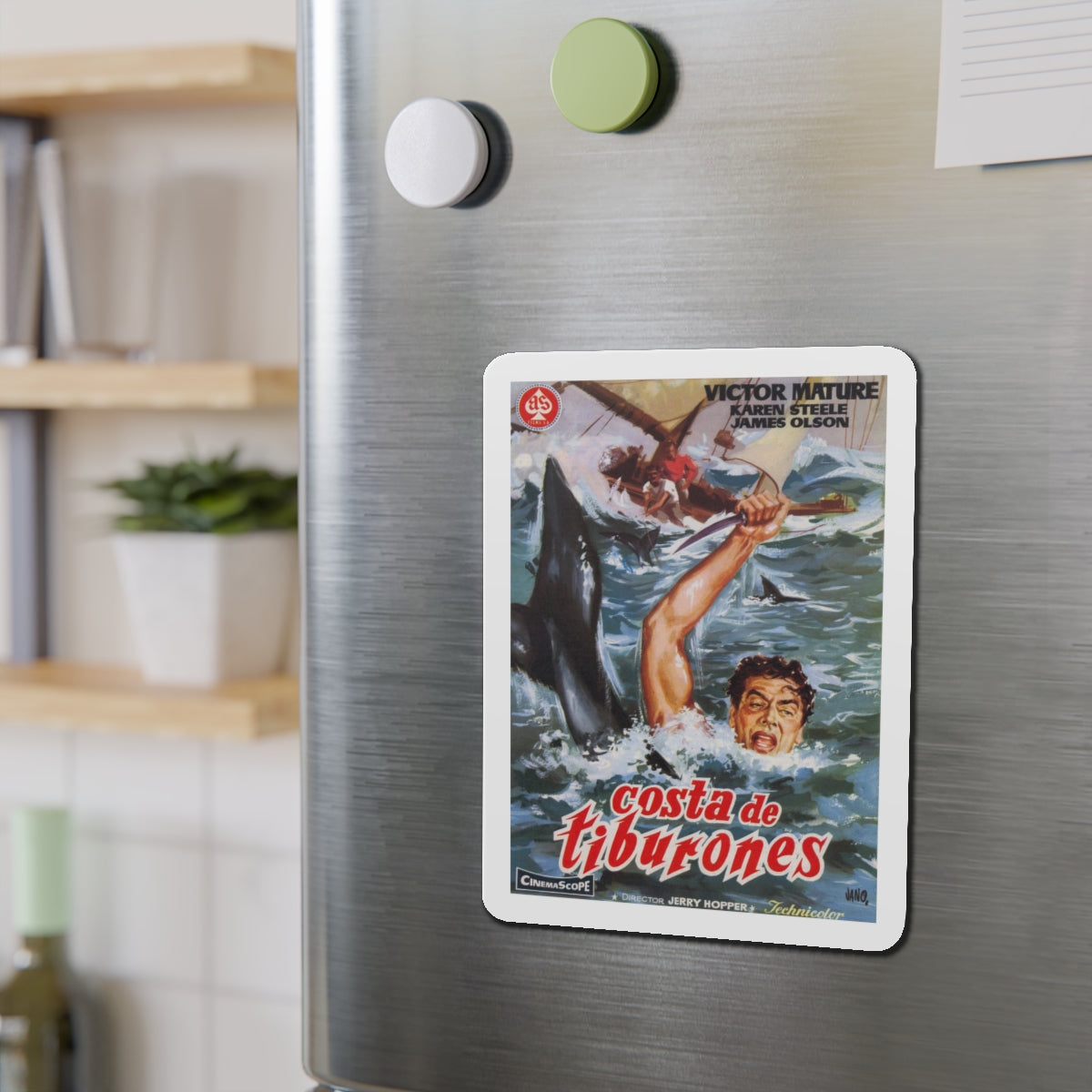 THE SHARKFIGHTERS 1956 Movie Poster - Refrigerator Magnet