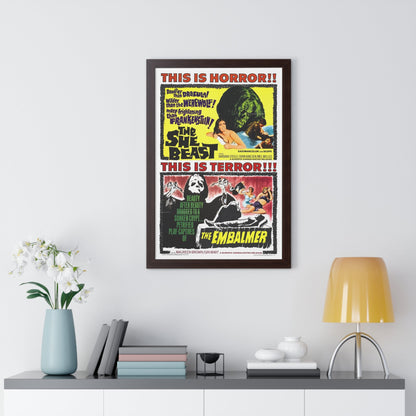 THE SHE BEAST + THE EMBALMER 1966 - Framed Movie Poster-The Sticker Space