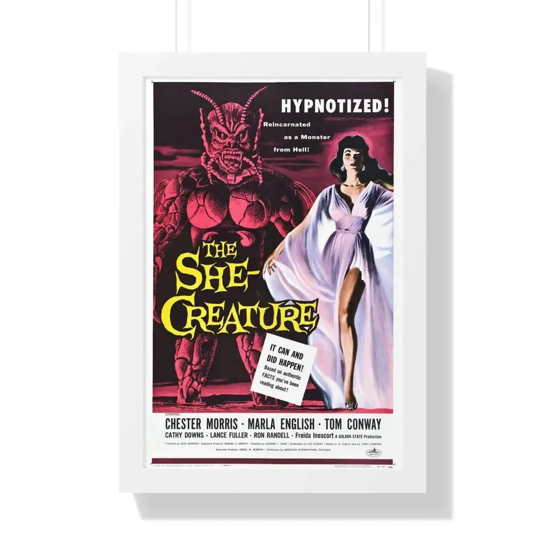 THE SHE-CREATURE 1956 - Framed Movie Poster 16″ x 24″ White - The Sticker Space