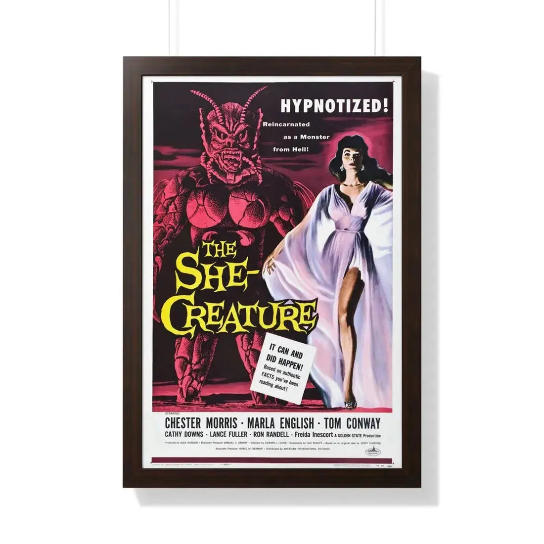 THE SHE-CREATURE 1956 - Framed Movie Poster 20" x 30" Walnut - The Sticker Space