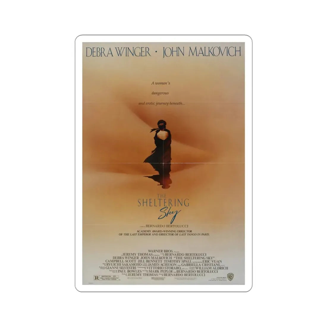 The Sheltering Sky 1990 Movie Poster STICKER Vinyl Die-Cut Decal 4 Inch - The Sticker Space