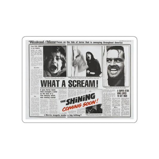 THE SHINING (TEASER) 1980 Movie Poster STICKER Vinyl Die-Cut Decal 2 Inch - The Sticker Space