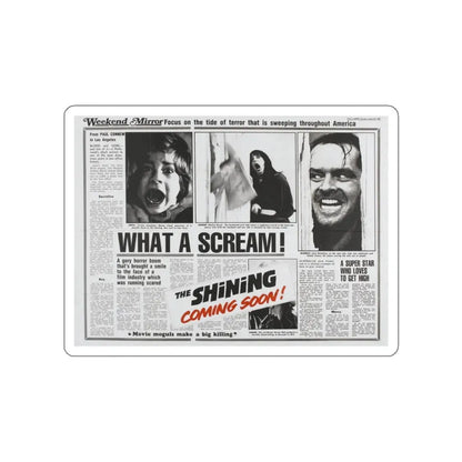 THE SHINING (TEASER) 1980 Movie Poster STICKER Vinyl Die-Cut Decal 3 Inch - The Sticker Space