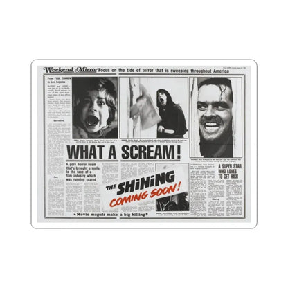 THE SHINING (TEASER) 1980 Movie Poster - STICKER Vinyl Kiss-Cut Decal 2 Inch White - The Sticker Space