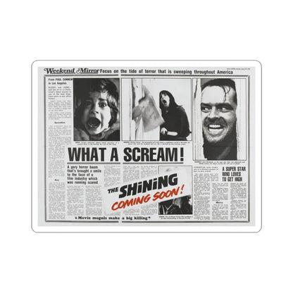 THE SHINING (TEASER) 1980 Movie Poster - STICKER Vinyl Kiss-Cut Decal 6 Inch White - The Sticker Space