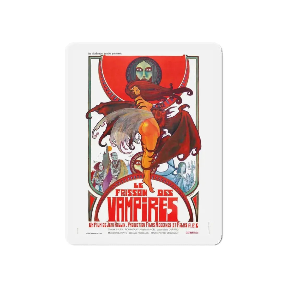 THE SHIVER OF THE VAMPIRE 1971 Movie Poster - Refrigerator Magnet 5 Inch - The Sticker Space