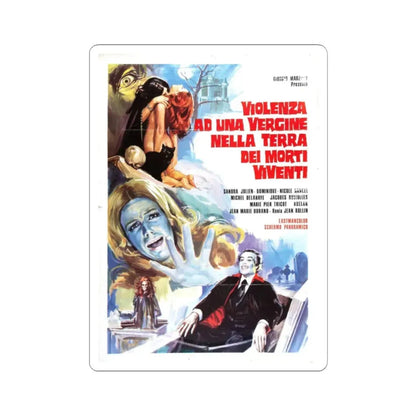 THE SHIVER OF THE VAMPIRE (ITALIAN) 1971 Movie Poster - STICKER Vinyl Kiss-Cut Decal 2 Inch White - The Sticker Space
