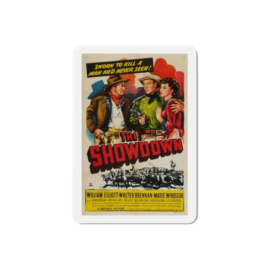 The Showdown 1950 Movie Poster Refrigerator Magnet 2 Inch - The Sticker Space