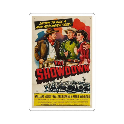 The Showdown 1950 Movie Poster STICKER Vinyl Die-Cut Decal 4 Inch - The Sticker Space