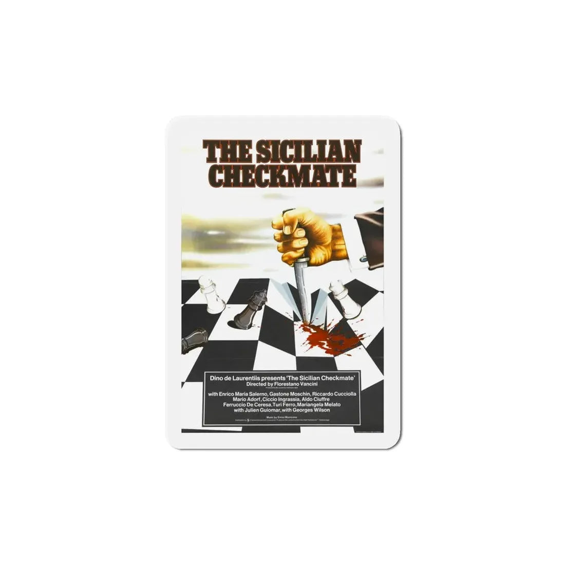 The Sicilian Checkmate 1972 Movie Poster Refrigerator Magnet 6 Inch - The Sticker Space