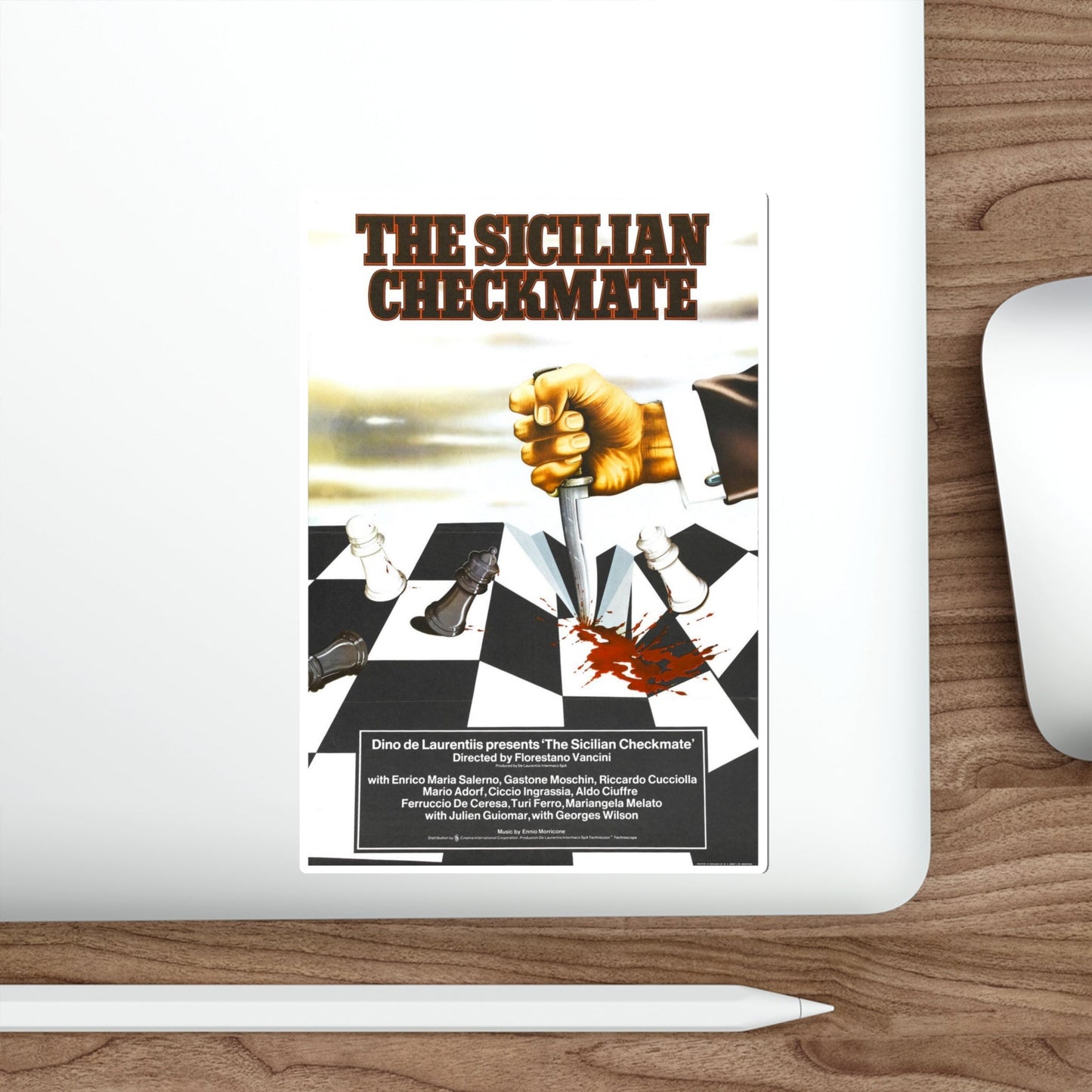 The Sicilian Checkmate 1972 Movie Poster STICKER Vinyl Die-Cut Decal-The Sticker Space