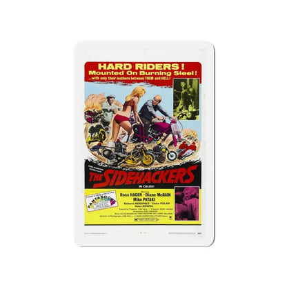 THE SIDEHACKERS 1969 Movie Poster - Refrigerator Magnet 4 Inch - The Sticker Space