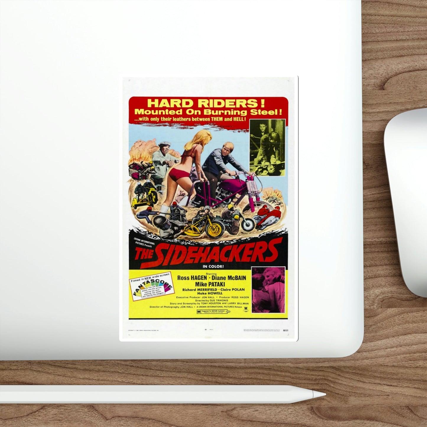 The Sidehackers aka Five the Hard Way 1969 Movie Poster STICKER Vinyl Die-Cut Decal-The Sticker Space