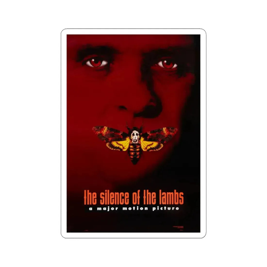The Silence of the Lambs 1991 Movie Poster - STICKER Vinyl Kiss-Cut Decal 4 Inch White - The Sticker Space