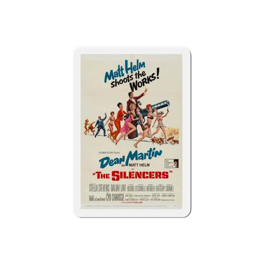 The Silencers 1966 Movie Poster Refrigerator Magnet 2 Inch - The Sticker Space