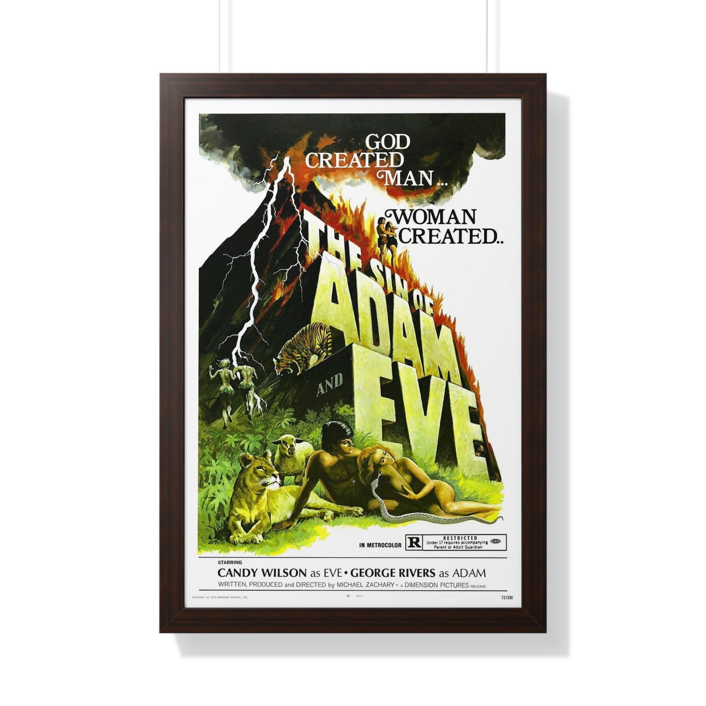 THE SIN OF ADAM AND EVE 1969 - Framed Movie Poster-20" x 30"-The Sticker Space