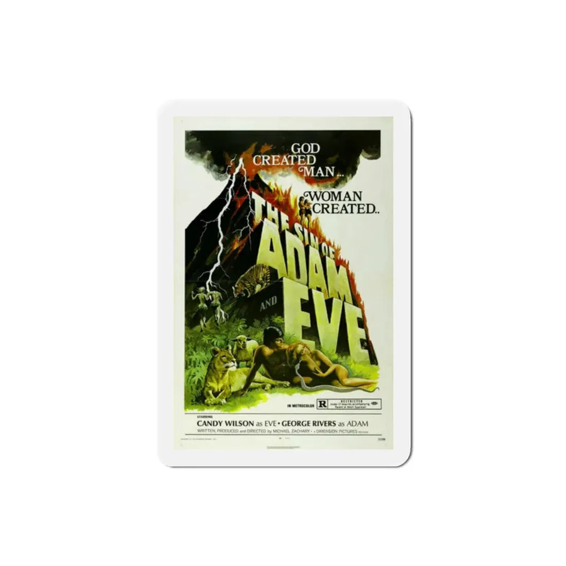 The Sin of Adam and Eve 1973 Movie Poster Refrigerator Magnet 2 Inch - The Sticker Space