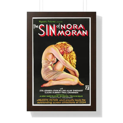 THE SIN OF NORA MORAN 1933 - Framed Movie Poster 16″ x 24″ Walnut - The Sticker Space
