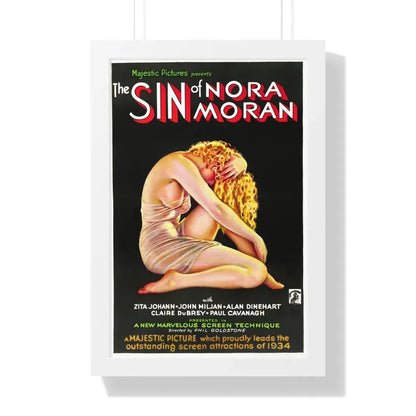THE SIN OF NORA MORAN 1933 - Framed Movie Poster 16″ x 24″ White - The Sticker Space