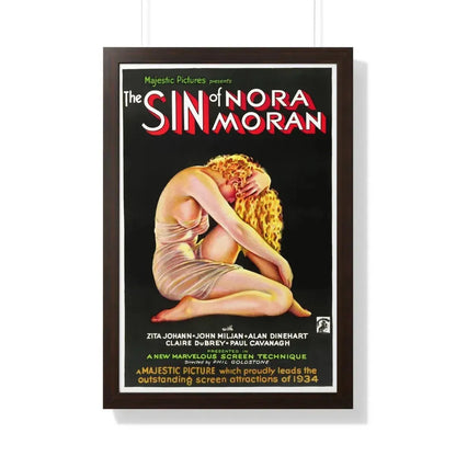 THE SIN OF NORA MORAN 1933 - Framed Movie Poster 20" x 30" Walnut - The Sticker Space