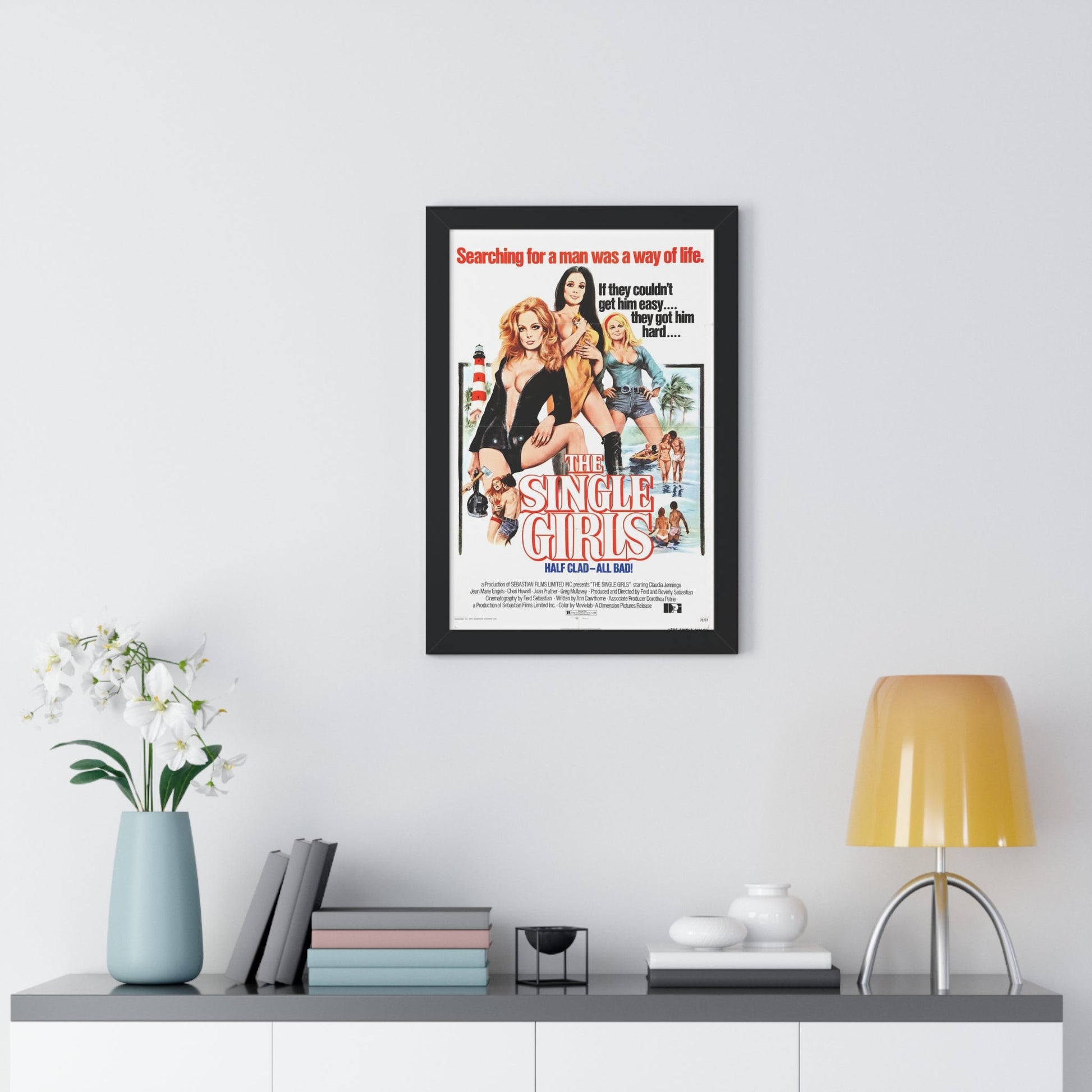 THE SINGLE GIRLS 1973 - Framed Movie Poster-The Sticker Space