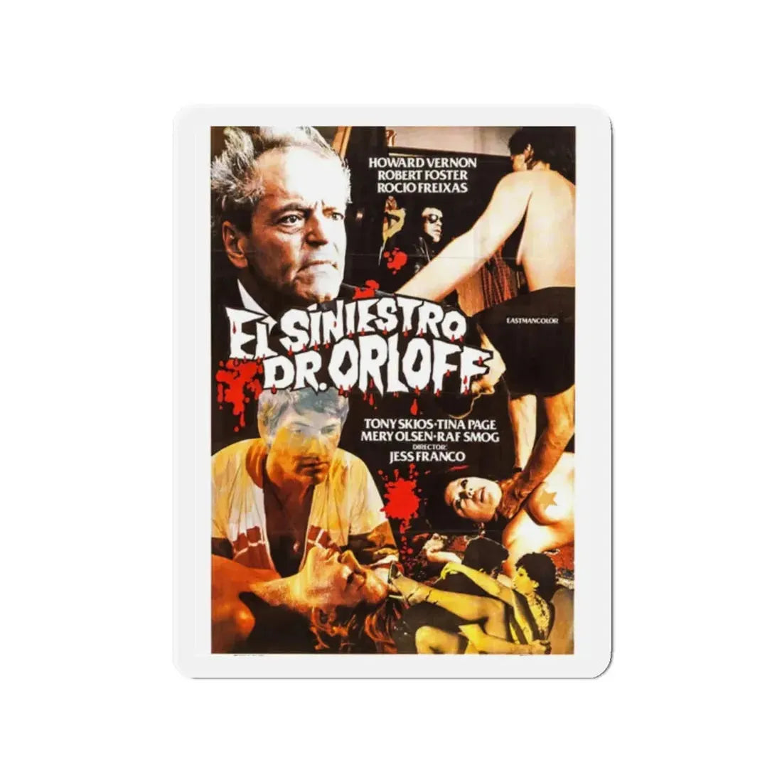 THE SINISTER DR. ORLOFF 1984 Movie Poster - Refrigerator Magnet 2 Inch - The Sticker Space
