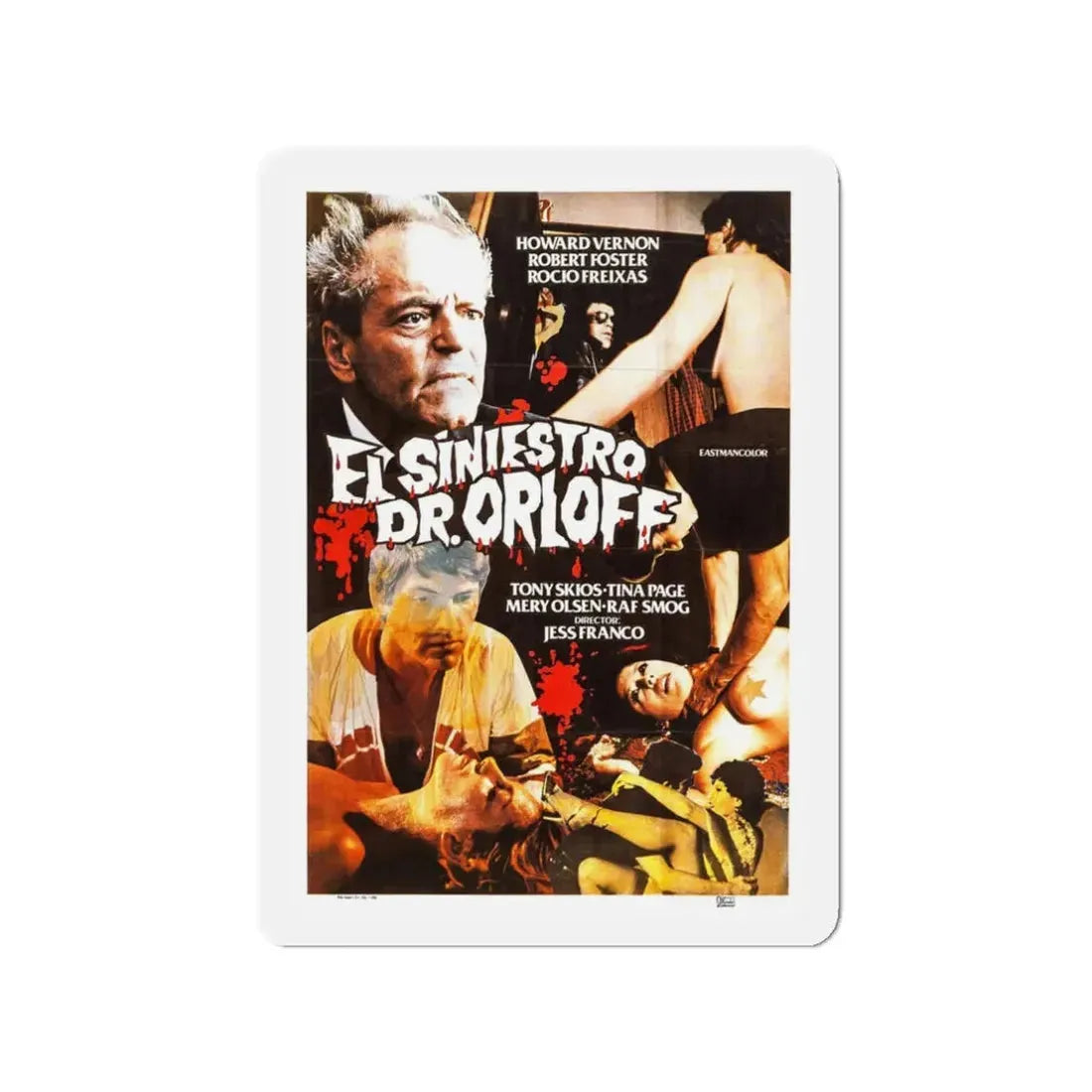THE SINISTER DR. ORLOFF 1984 Movie Poster - Refrigerator Magnet 3 Inch - The Sticker Space