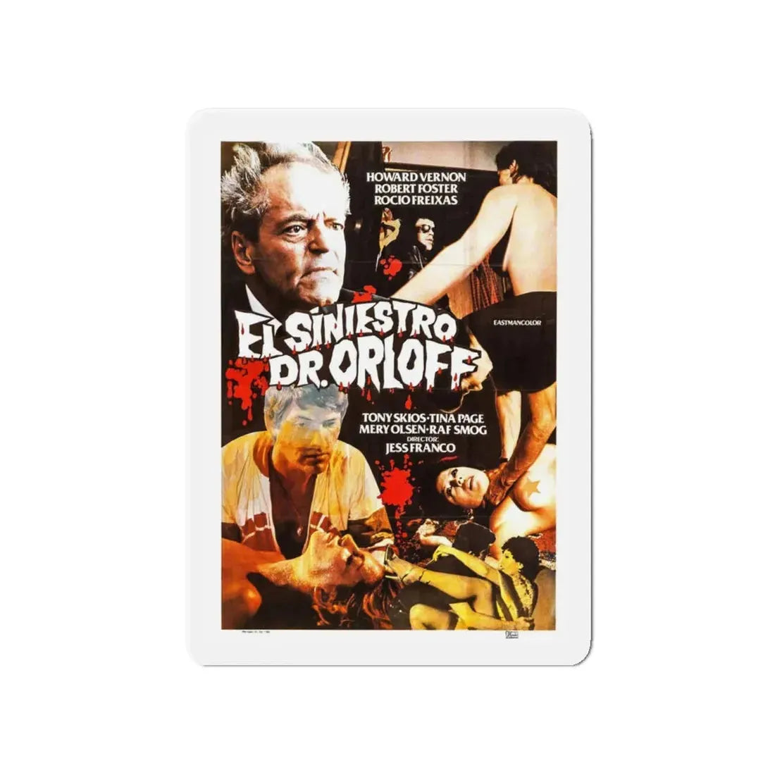 THE SINISTER DR. ORLOFF 1984 Movie Poster - Refrigerator Magnet 4 Inch - The Sticker Space