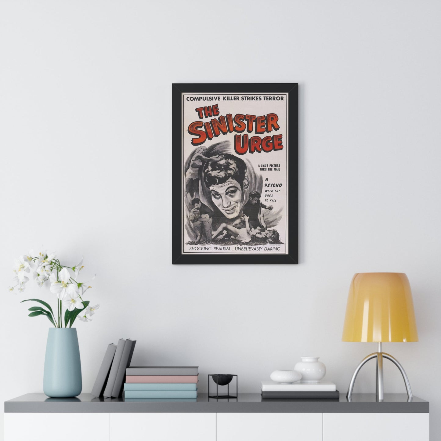 THE SINISTER URGE 1960 - Framed Movie Poster-The Sticker Space