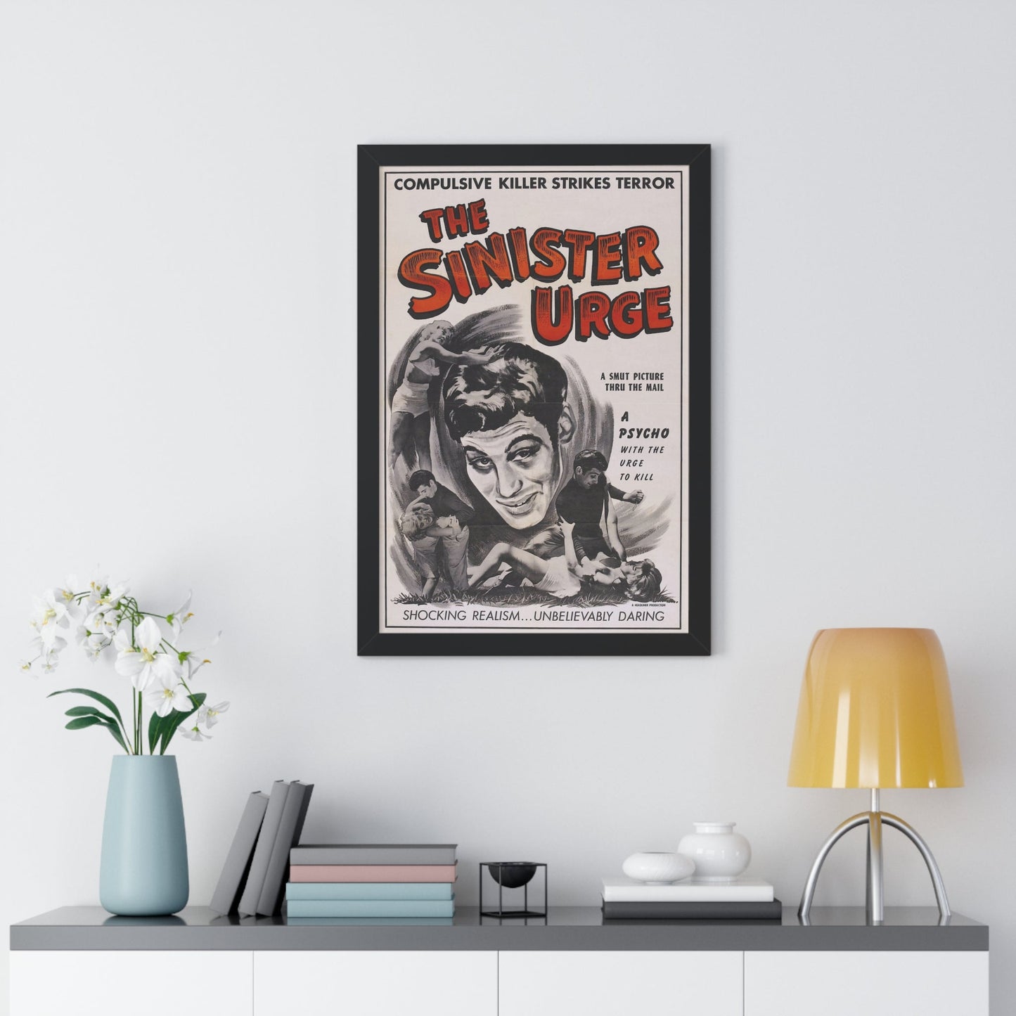 THE SINISTER URGE 1960 - Framed Movie Poster-The Sticker Space